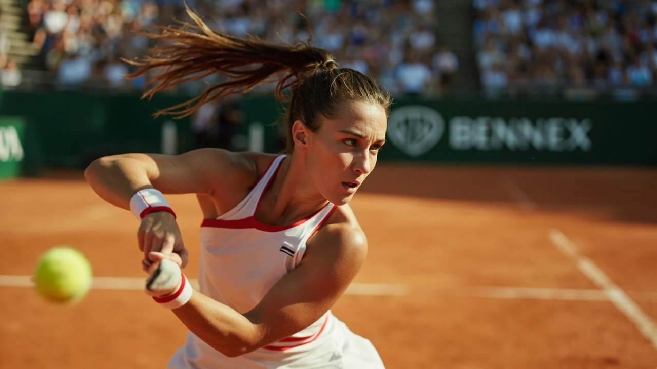 Fręch Magdalena polska tenisistka podczas meczu WTA